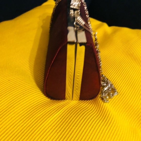 Jendi Satin Burgundy Red Evening Clutch/Bag ~ NEW - Picture 7 of 10